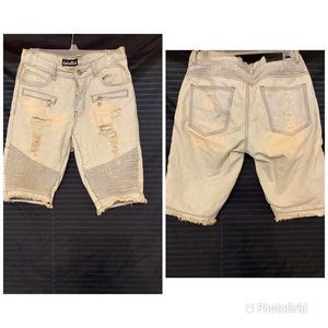 Light white washed shorts